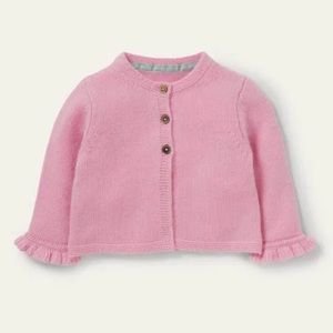 NWT Mini Boden Frilly Cashmere Cardigan
Boto Pink (18-24M)